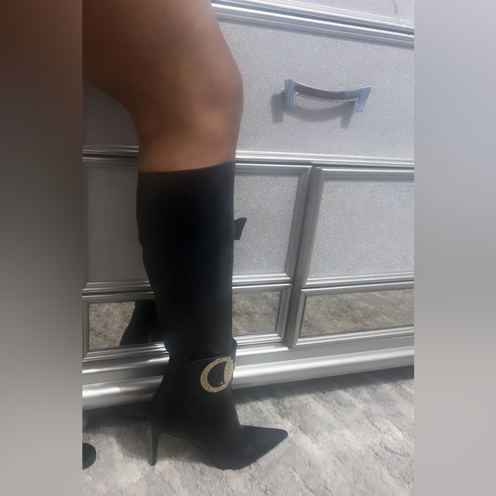 NWOT Gucci Malaga pointed Toe Leather Knee High boots